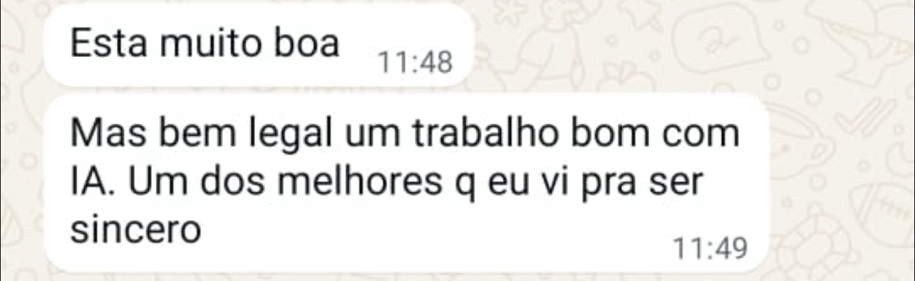 Depoimento de cliente satisfeito 1